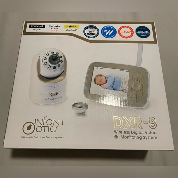Infant Optics Other - Infant Optics DXR-8 Wireless Video Baby Monitor 3.5" Screen - Gold/White